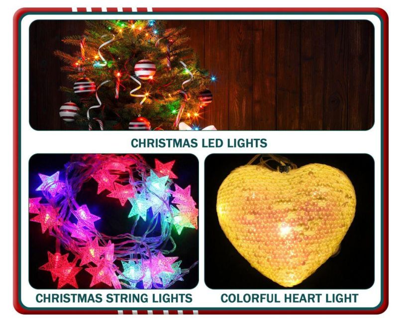 2022 New Design High Sales Christmas LED Light for Holiday Wedding Party Decoration Supplies Hook Ornament Craft Gifts