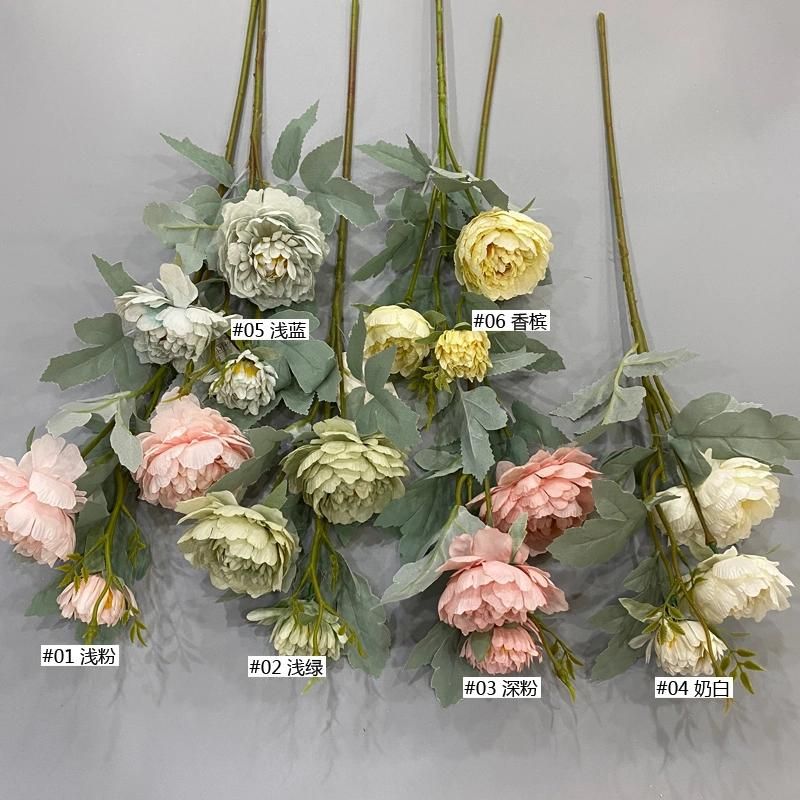 Factory Wholesale Furniture Decoration Flower Artificial Rose Flower