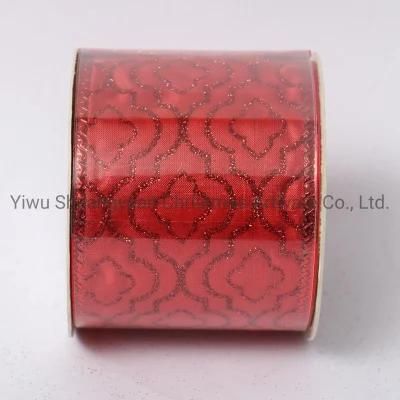 Christmas Ribbon Decor for Holiday Wedding Party Decoration Supplies Hook Ornament Craft Gifts