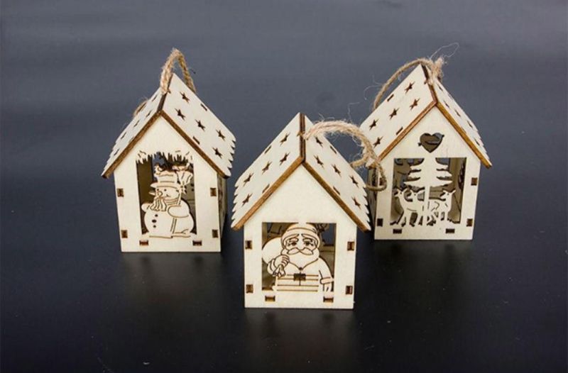 Christmas Lights Cabin Pendant Xmas Tree Decoration Furniture Kids Gift