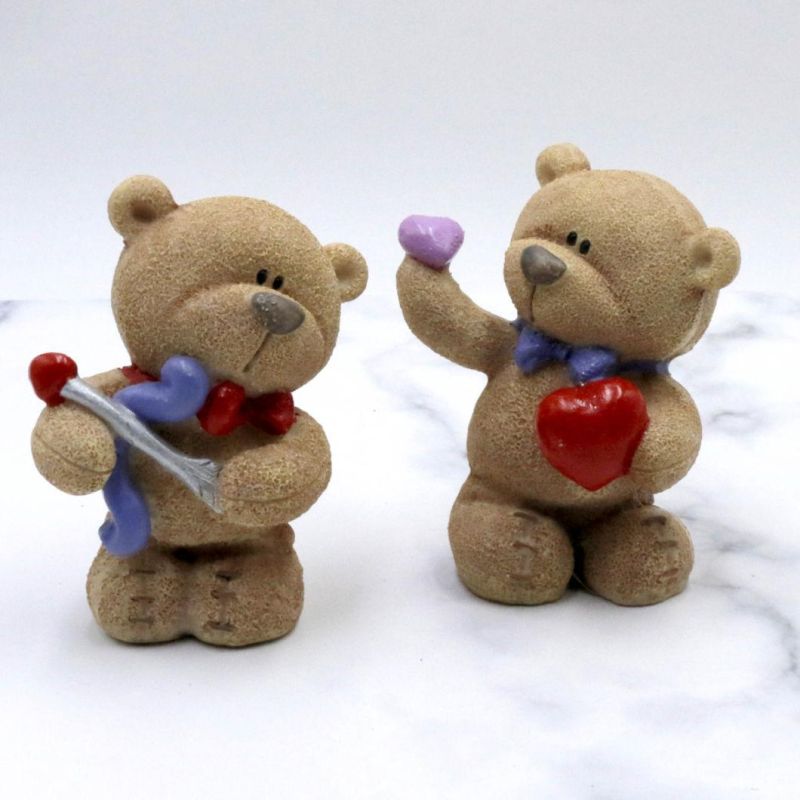 Custom Christmas Resin Statue Bear Couple Ornament Wedding Gifts