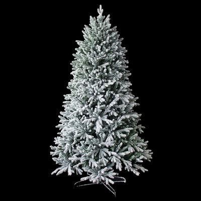 Dec. Metu PE Mixed PVC Hinged Flocked Fir Xmas Tree Christmas Decoration