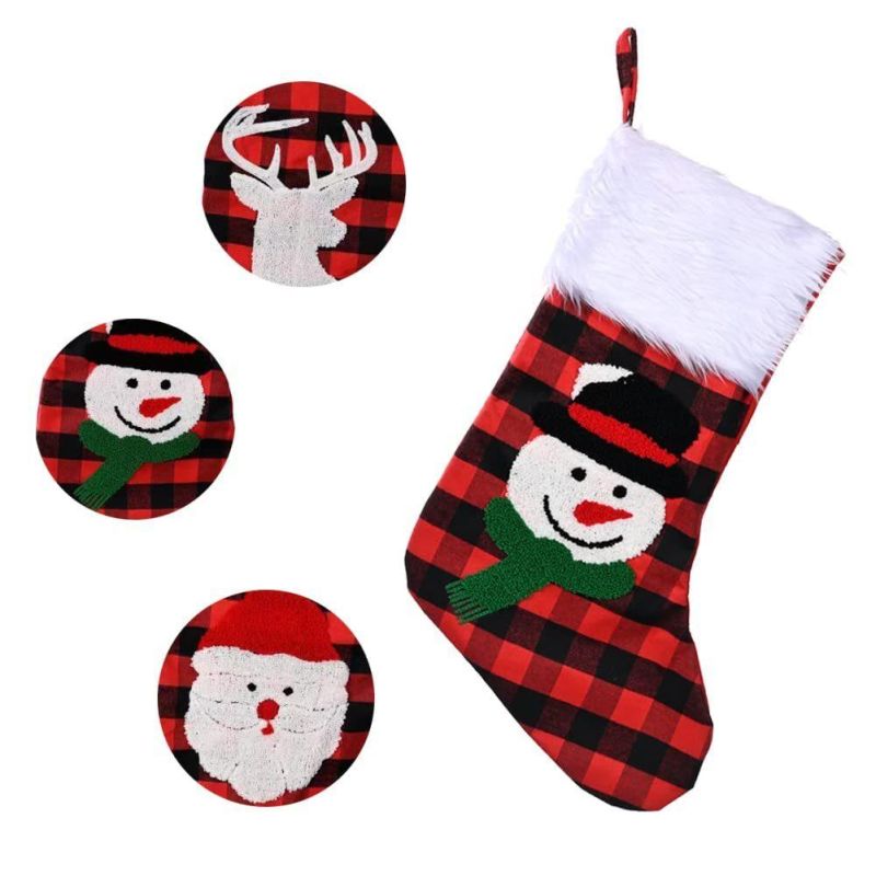 Christmas Stockings Santa, Snowman, Reindeer 3D Christmas Decoration for Kids Party Decor