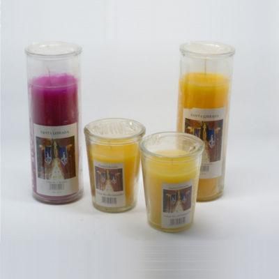 7days Mexico Market Memorial Religious Candles in Glass Jar