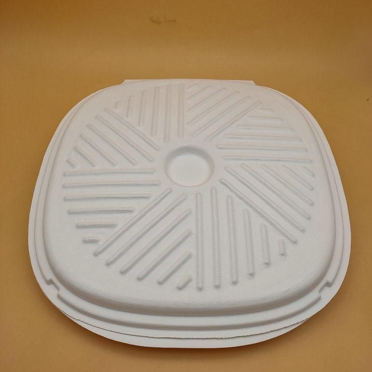 Bio Eco Friendly Sustainable Packaging Bagasse Pizza Clamshell Box