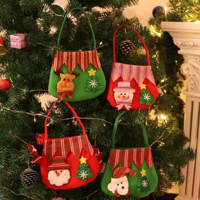 Wholesale Christmas Decoration Candy Bag Christmas Santa Claus Gift Bag