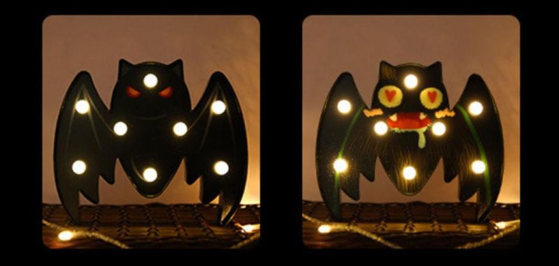LED Halloween Lights Pumpkin Bat Ghost Decorations Lights
