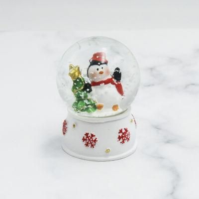 Custom Christmas Resin Snow Globes Craft Light Snowball Gift