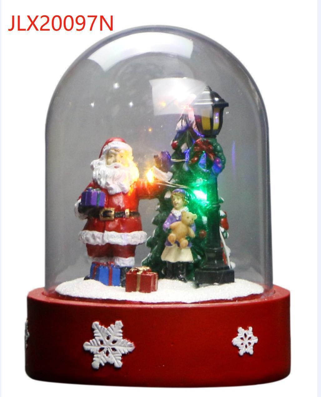 Christmas Snow Globe Decorations Polyresin Spinning Resin Ornament Snow Globe for Christmas