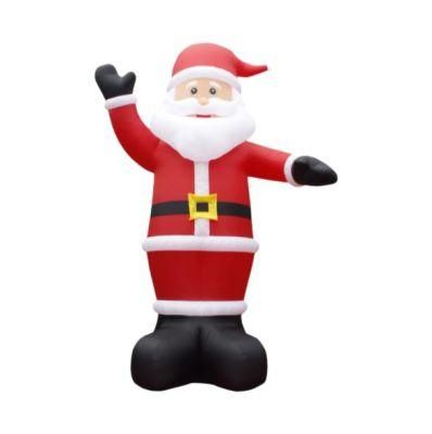 Polyester Garden Shopping Mall Christmas Inflatables Santa Claus