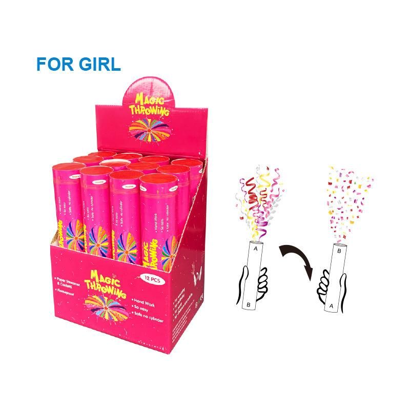 Magic Throwing-Confetti Streamer Flameproof Quality for Party, Festival
