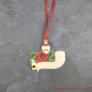 Family Christmas Tree Decoration DIY Writable Figurine Faces Mask Silicone Ornament