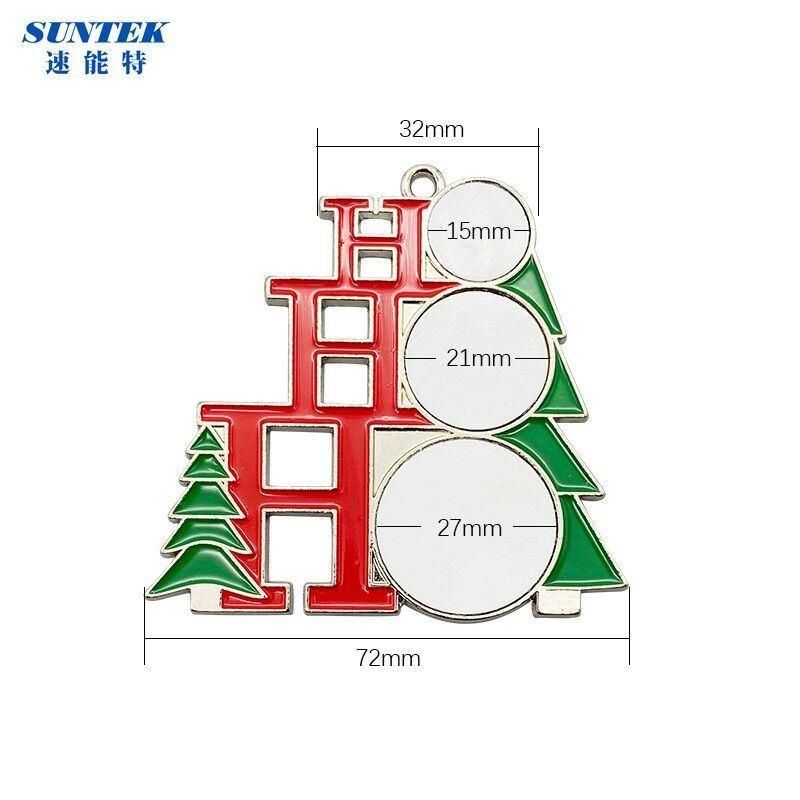 Sublimation Blank Metal Christmas Ornament-H