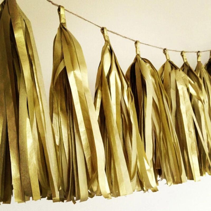 Wedding Decoration Birthday Baby Shower Party Home Paper Craft Supplies 5PCS 35cm Tissue Paper Tassel Garland