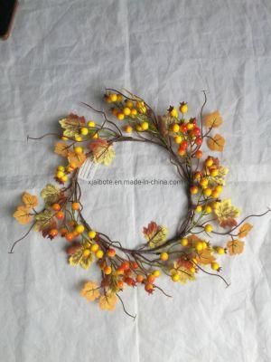 Sunwing New Products Yellow Artificial Pumpkin Halloween Wreath
