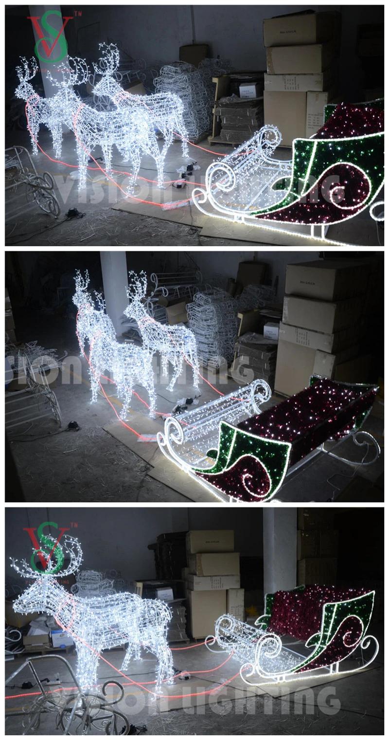 Outdoor Commercial Christmas Large Reindeer Lights Animals Motif for Street