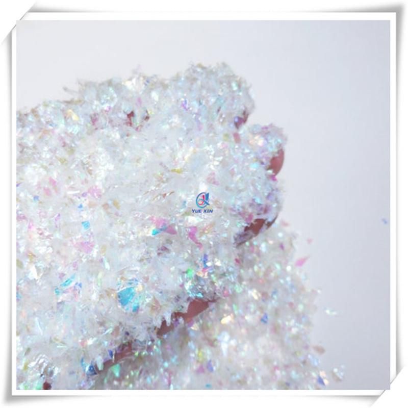 100g/Bag Snow White Iridescent Mylar Glitter Flakes