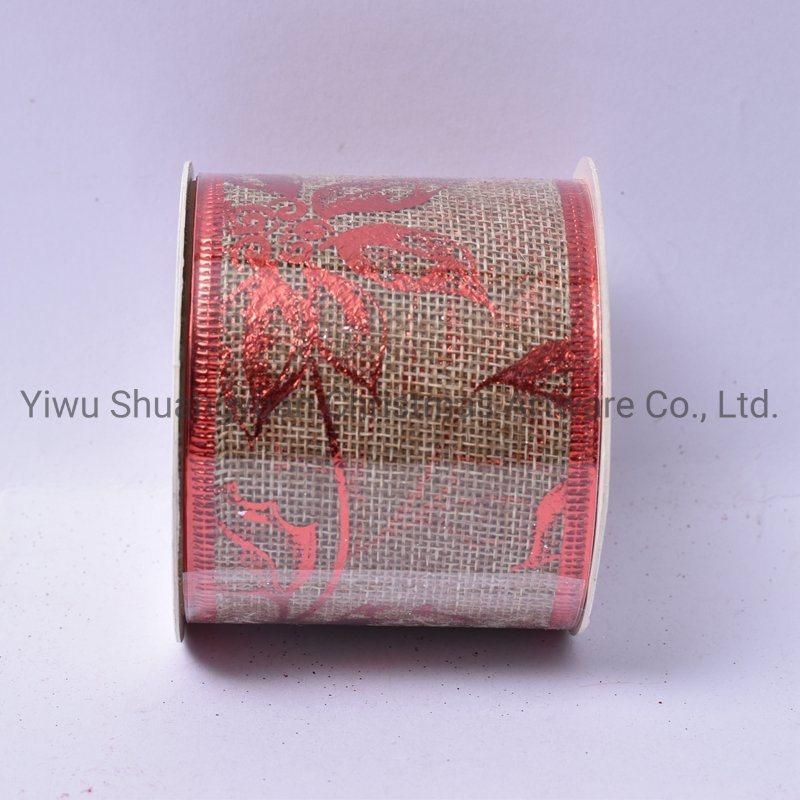 Christmas Ribbon Decor for Holiday Wedding Party Decoration Supplies Hook Ornament Craft Gifts