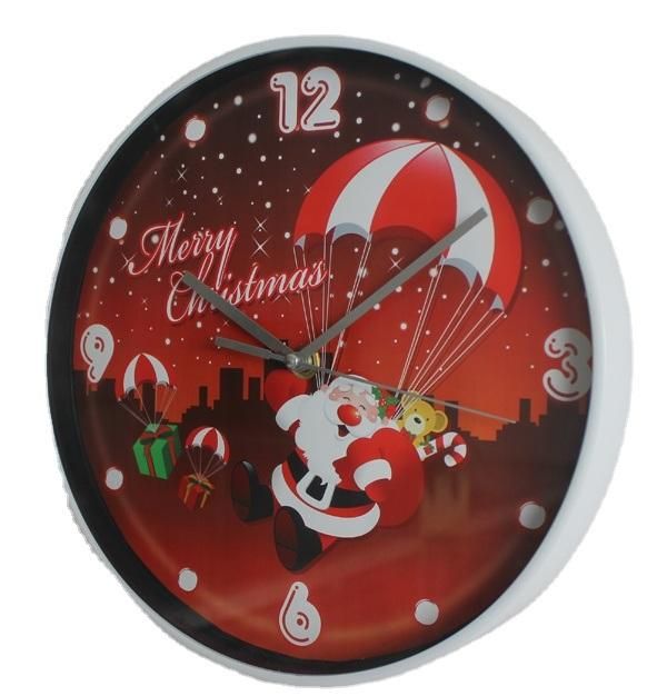 Green Red Christmas Decorative Wall Clocks