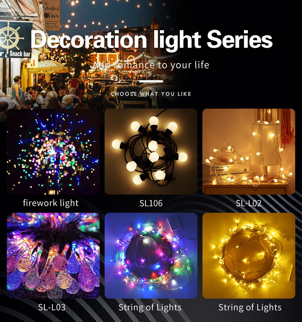 Christmas Home and Garden Decoration LED Neon Remote Control RGB LED String Light Christmas Tree Light
