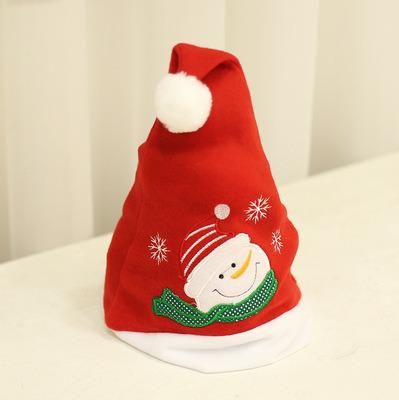 Gift Crafts Factory Custom New Design Red Felt Christmas Cap Santa Hat with Logo