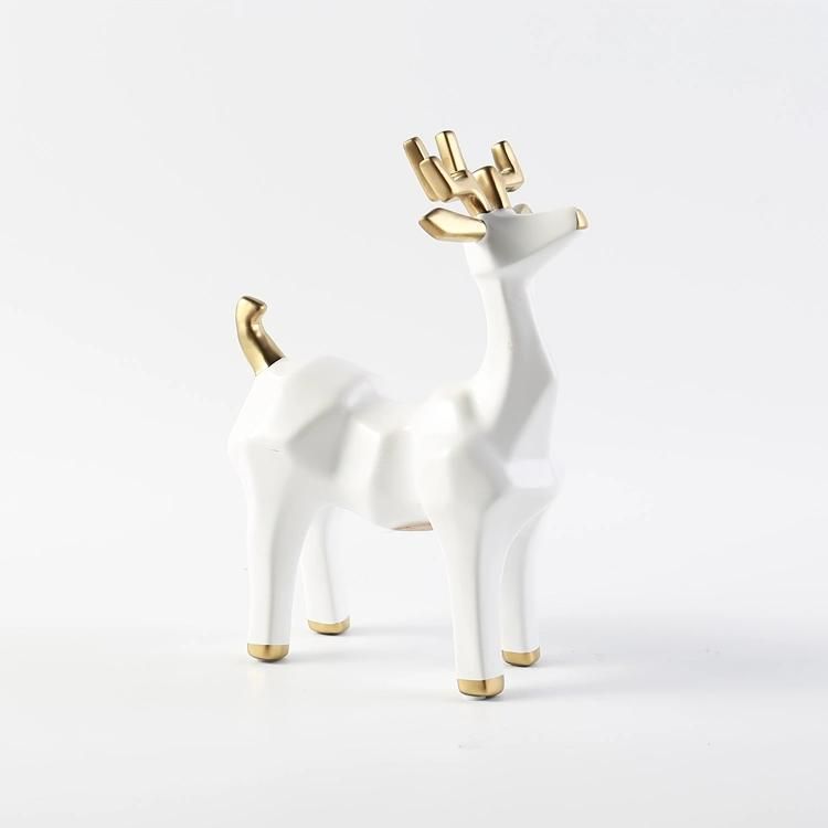 Customized Ornaments Ceramic Christmas Deer Decoration