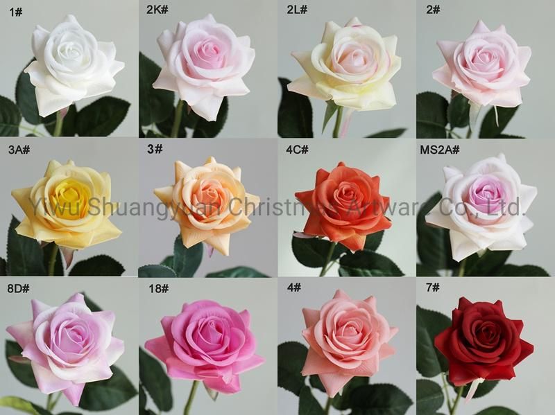 Christmas Artificial Flowers Decor for Hotel Holiday Wedding Party Decoration Supplies Hook Ornament Craft Gifts