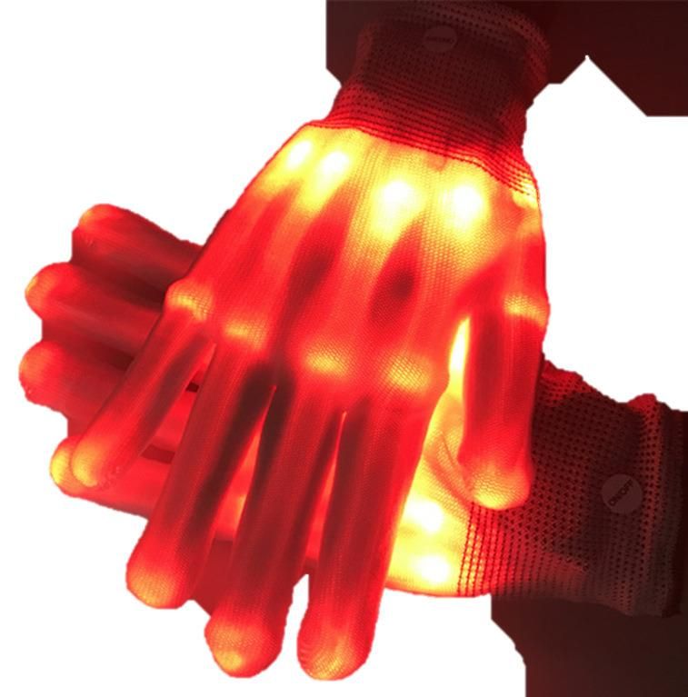 Luminous LED Gloves Halloween Gifts Flashing LED Light Gloves Glow Gloves Rainbow Fluorescent Gloves Party Supplies