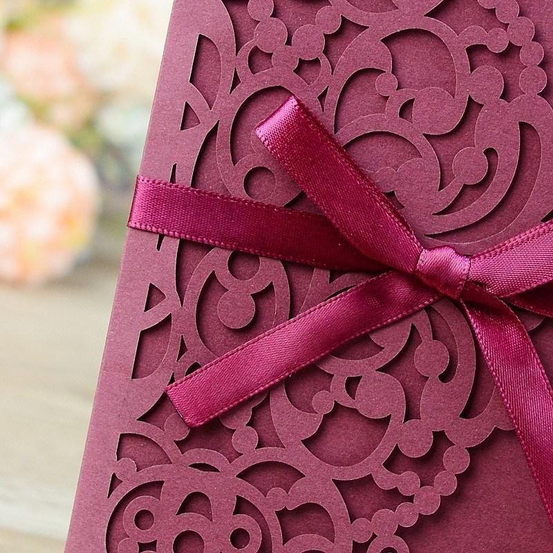 3D Laser Cut Wedding Invitations Card Birthday Cake Butterfly Invitation