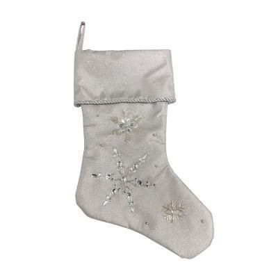 Grey White Glitter Stockings Packing Fuzzy Socks Christmas Gift Ornaments