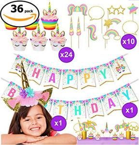 Umiss Paper Happy Birthday Party Unicorn Decoration for Factory OEM
