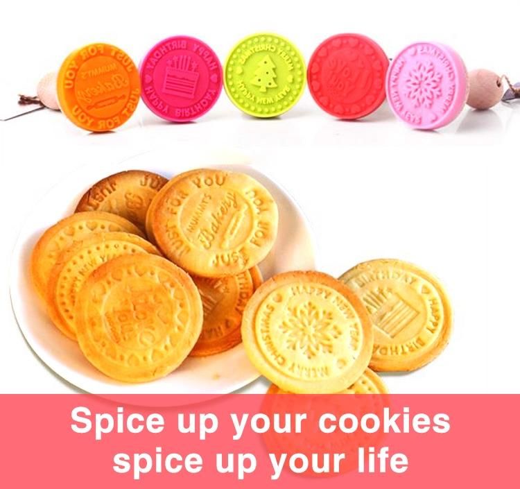 Christmas Silicone Biscuit Stamps Rubber Cookies Stamp