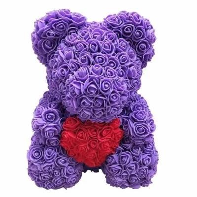Hot Sale Customize Valentines Day Gift Forever Eternal Mothers Day Gifts Rose Teddy Bear with Gift Box