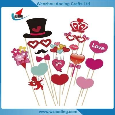 Valentines Day Photo Booth Props Favors Party DIY Adult Paper Deoration Photos Props