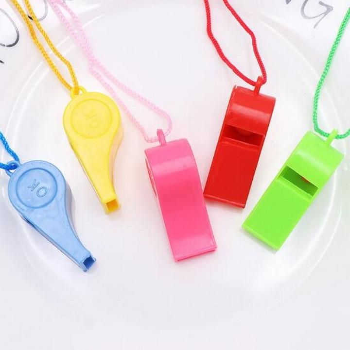 Sporting Goods Colorful Cheer Referee Plastic Whistle