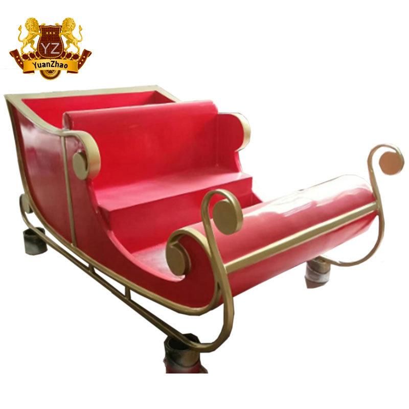 Large Christmas Holiday Decoration Fiberglass Santa Chair Christmas Santa Throne for Sitting