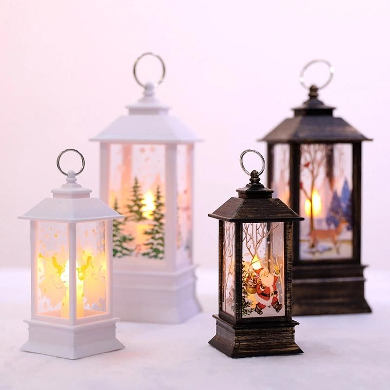 Vintage LED Lantern Lights Holiday Ornaments Christmas Decoration