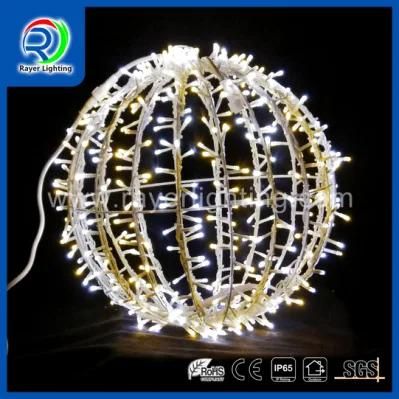 60cm LED Christmas Motif Lighting Christmas Balls with Anti-Rust Frame