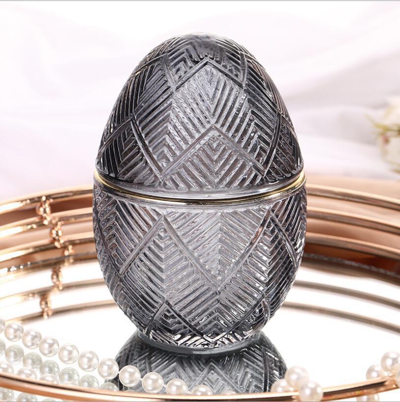 Wholesale Fancy Design Glass Candle Jar for Wedding Gift Egg Shaped Candle Holder