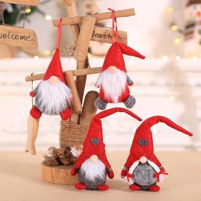 Christmas Gnomes Hanging Ornaments, Swedish Gnome Handmade Plush Santa Elves Christmas Tree Hanging Decorations Holiday Xmas Decorations