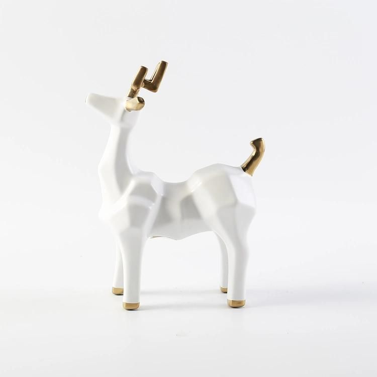 Customized Ornaments Ceramic Christmas Deer Decoration
