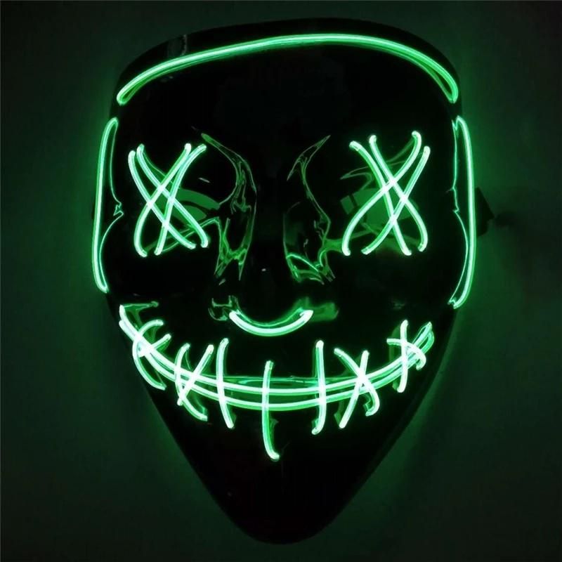 Halloween LED Scary Full Face Mask 7 Colors Party Day of The Dead Decorations Masks