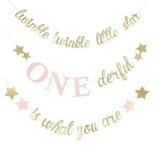 Umiss Paper Gold Foil Letter Banner Set for Party Decorations