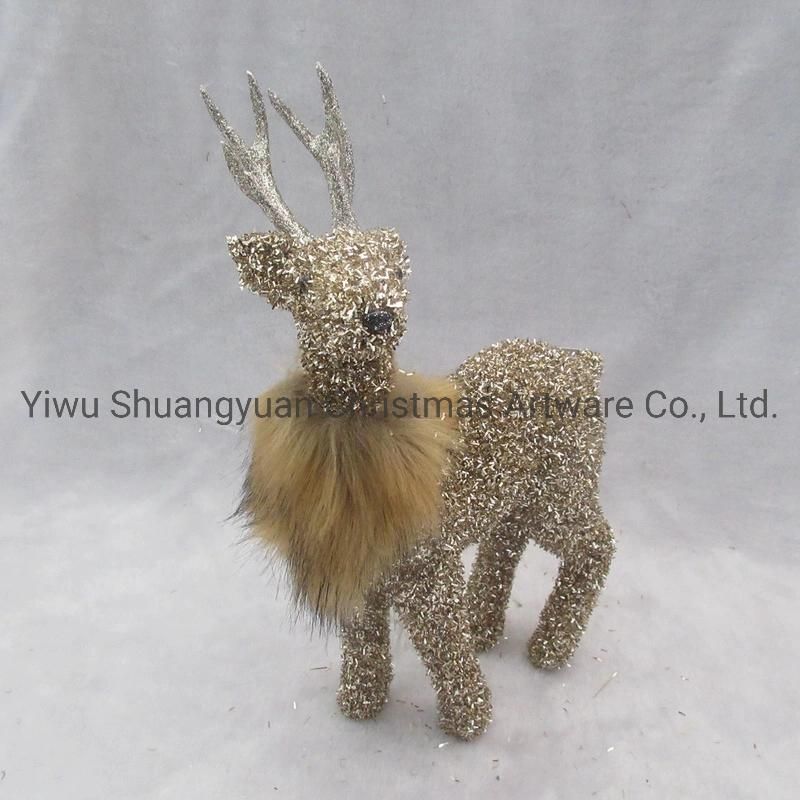 Stand Cute Christmas Animals Christmas Deer Christmas Artificial Animals