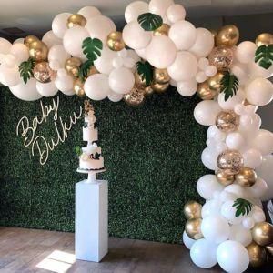 White Gold Party Theme Balloon Garland Set Wedding Birthday Decorations