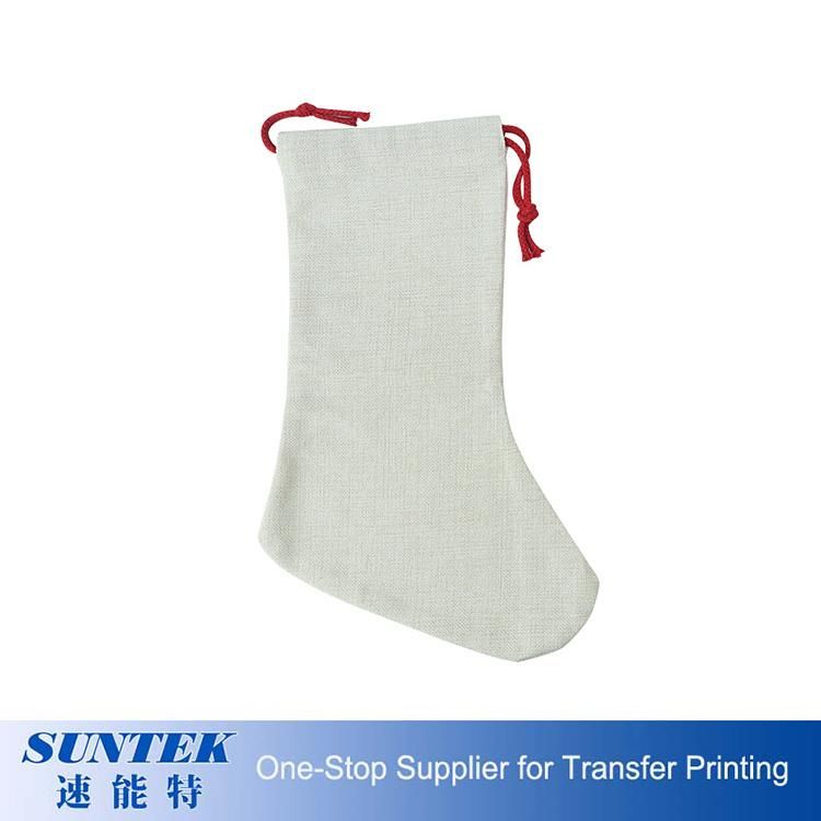 Wholesale Sublimation Blank Plaid Christmas Stocking for Christmas Gift