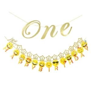 Umiss Paper Bunting Gold Foil Graduation Wedding Birthday Party Decor