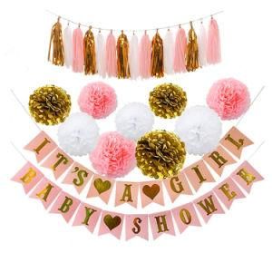 12&quot; Rose Gold Confetti Ball Paper Flower Ball 48PCS Tassel Girl Birthday Set