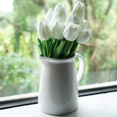 2021 Vlovelife Wholesale PE Real Touch Tulips Bouquet Home Office Wedding Decor Artificial Tulip Flowers