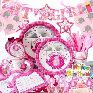 Girl Baby Shower Party Supplies Newborn Baptism Birthday Party Decorations